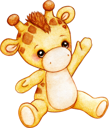 Watercolor Baby Giraffe Toy