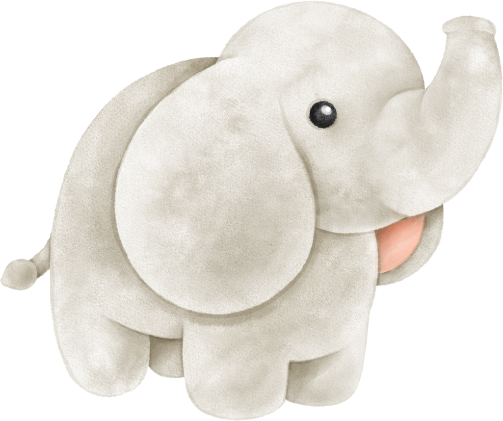 Watercolor Cute Elephant Plush